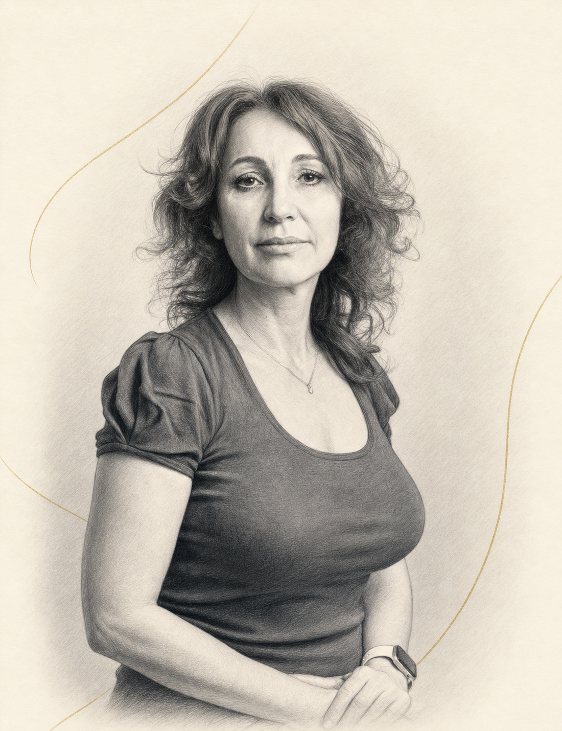 Portret schițat al Cocăi Staicu
